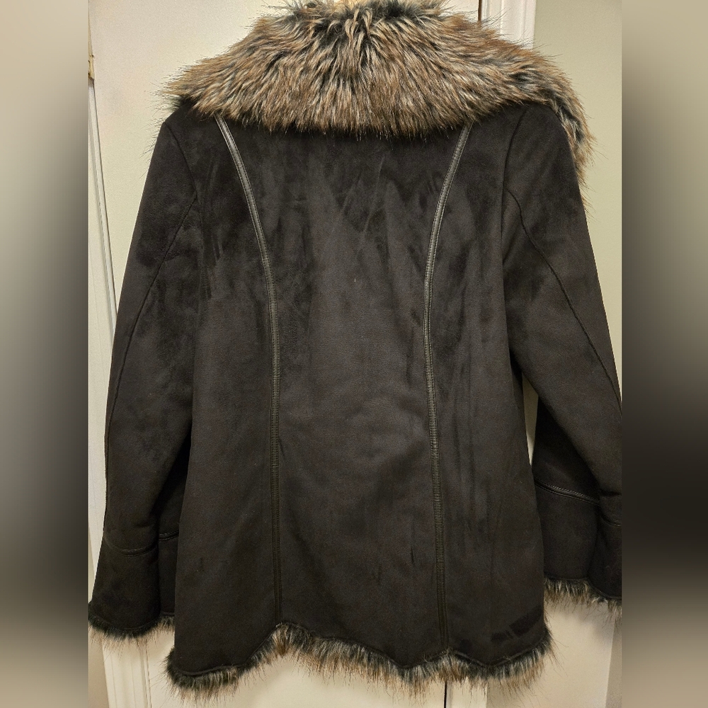 Novelti  Penny Lane Jacket Faux Suede  Faux Fur Trim & Studds Small - Picture 9 of 12